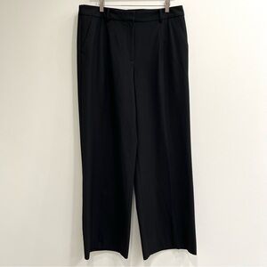 Talbots black wide leg trousers dress pants stretch will blend size 12